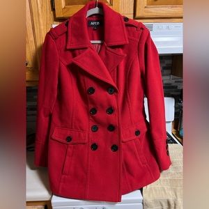 Red winter coat